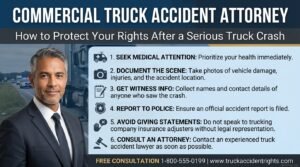 Commercial truck accident attorney reviewing case files to help injury victims get maximum compensation