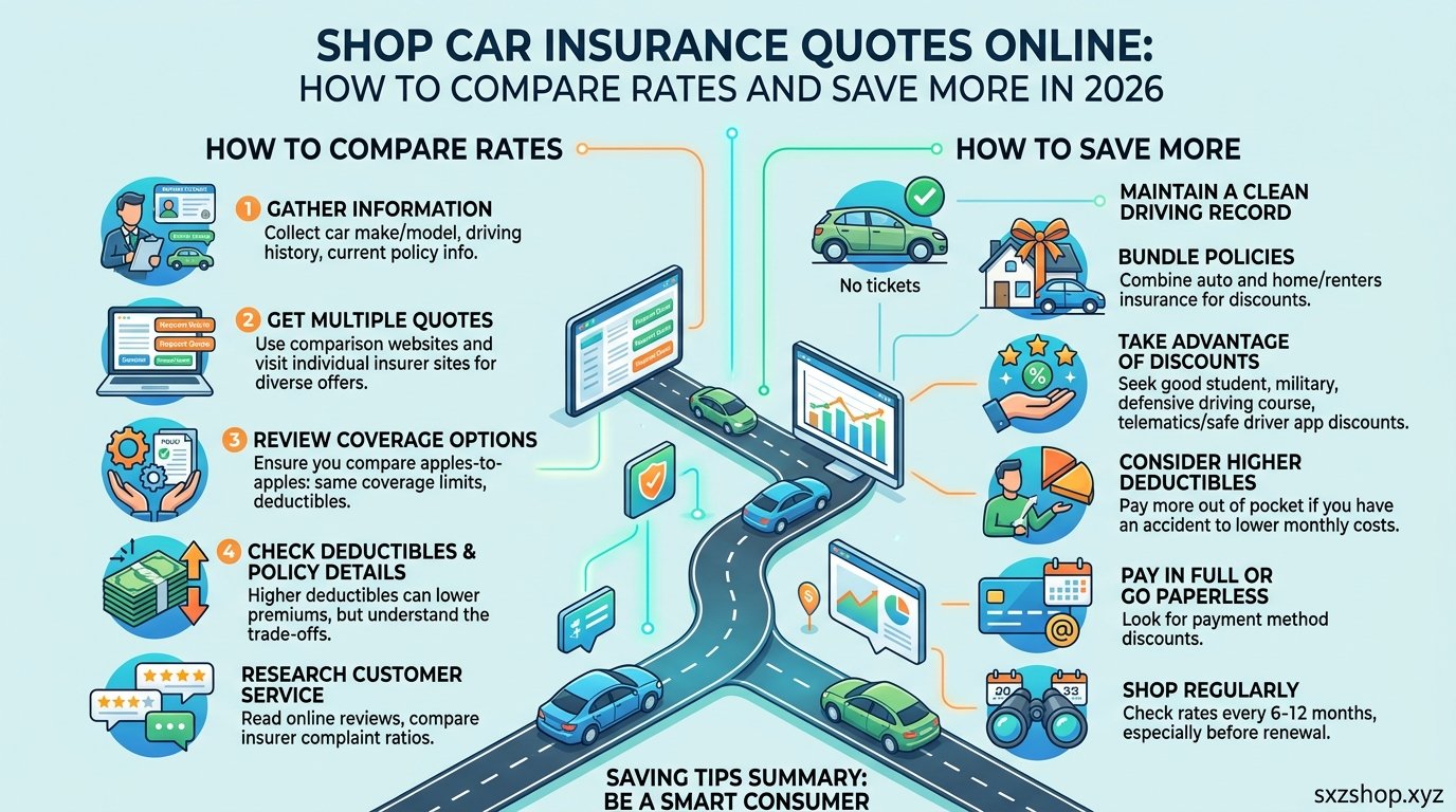 Compare and shop car insurance quotes online to find affordable auto coverage and save money on your policy